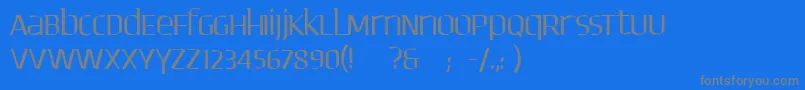フォントRedhead – 青い背景に灰色の文字