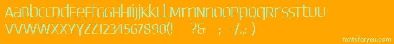 Redhead Font – Green Fonts on Orange Background