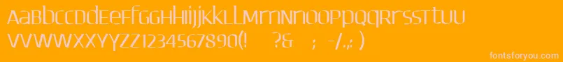 Redhead Font – Pink Fonts on Orange Background