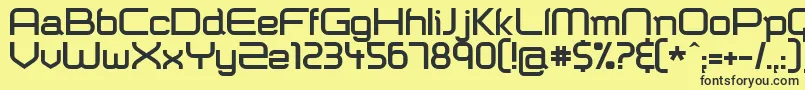 Shazbot ffy Font – Black Fonts on Yellow Background