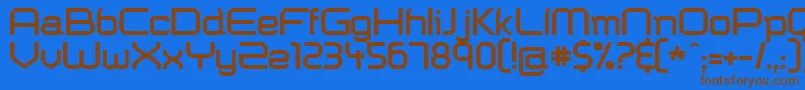 Shazbot ffy Font – Brown Fonts on Blue Background