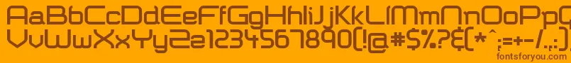 Shazbot ffy Font – Brown Fonts on Orange Background