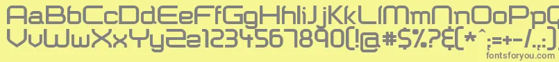Shazbot ffy Font – Gray Fonts on Yellow Background