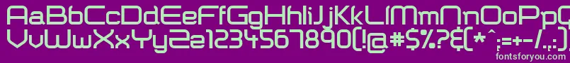 Shazbot ffy Font – Green Fonts on Purple Background