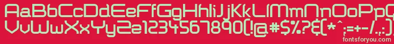 Shazbot ffy Font – Green Fonts on Red Background