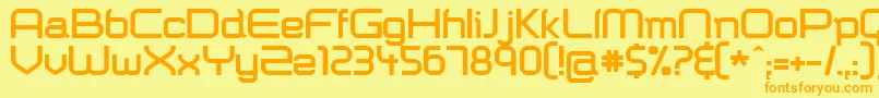 Shazbot ffy Font – Orange Fonts on Yellow Background