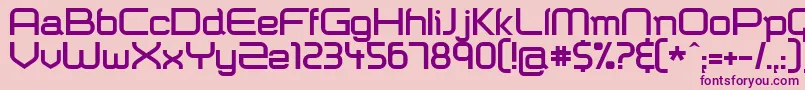 Shazbot ffy-fontti – violetit fontit vaaleanpunaisella taustalla