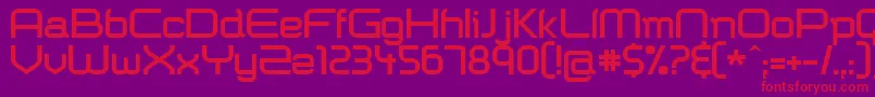 Shazbot ffy Font – Red Fonts on Purple Background