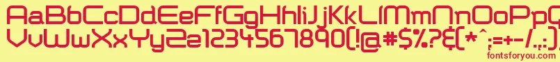 Shazbot ffy Font – Red Fonts on Yellow Background