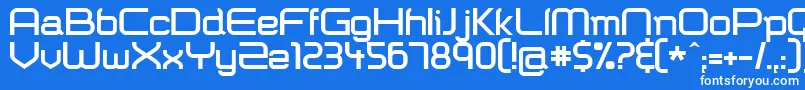 フォントShazbot ffy – 青い背景に白い文字