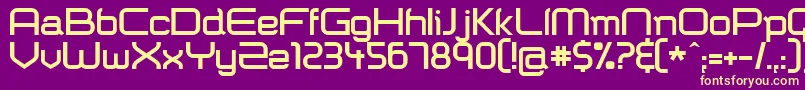 Shazbot ffy Font – Yellow Fonts on Purple Background