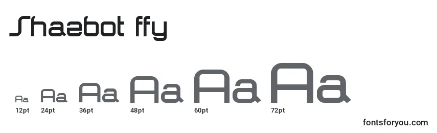 Shazbot ffy Font Sizes