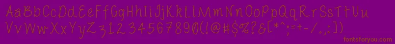 Porcelainpaperpie Font – Brown Fonts on Purple Background