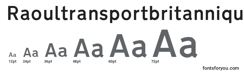 Размеры шрифта Raoultransportbritannique
