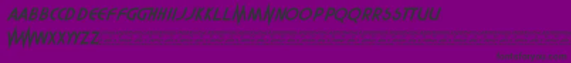 Highlander-Schriftart – Schwarze Schriften auf violettem Hintergrund