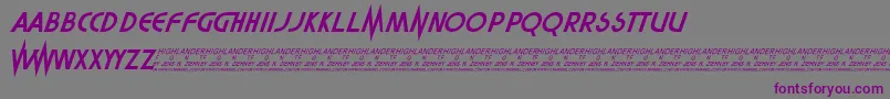 Highlander Font – Purple Fonts on Gray Background