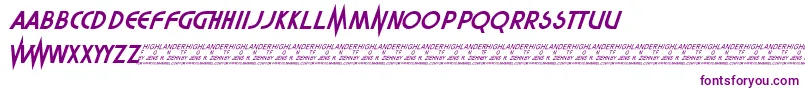 More about Highlander Font Highlander Font – Purple Fonts on White Background