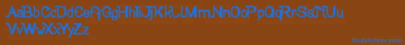 SoCute Font – Blue Fonts on Brown Background