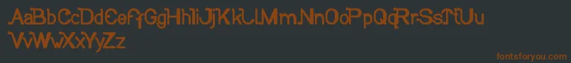 SoCute Font – Brown Fonts on Black Background