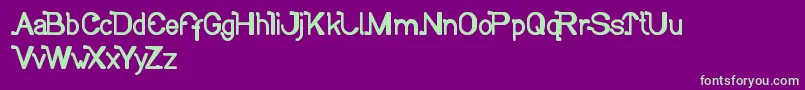 SoCute Font – Green Fonts on Purple Background