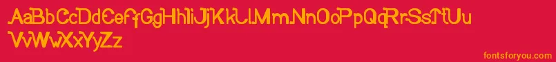 SoCute Font – Orange Fonts on Red Background