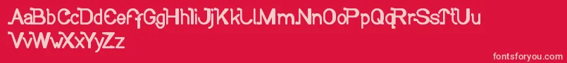 SoCute Font – Pink Fonts on Red Background