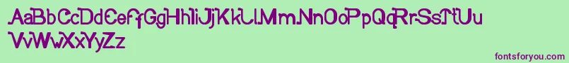 SoCute Font – Purple Fonts on Green Background