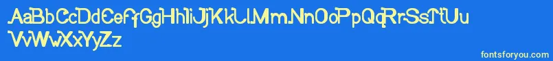 SoCute Font – Yellow Fonts on Blue Background
