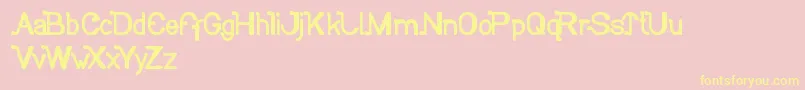 SoCute Font – Yellow Fonts on Pink Background