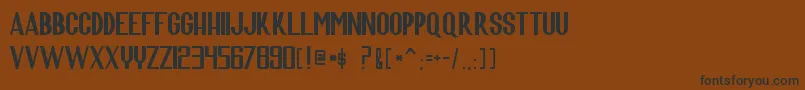 ScaraConquersTheUniverse Font – Black Fonts on Brown Background