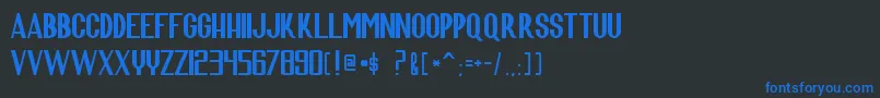 ScaraConquersTheUniverse Font – Blue Fonts on Black Background