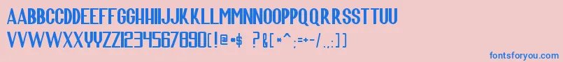 ScaraConquersTheUniverse Font – Blue Fonts on Pink Background