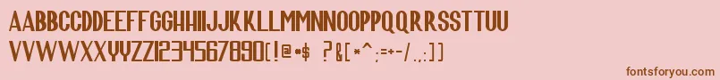 ScaraConquersTheUniverse Font – Brown Fonts on Pink Background