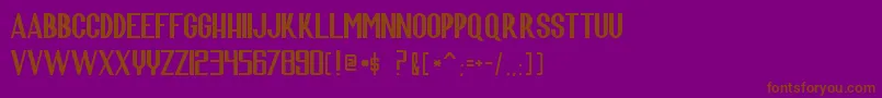 ScaraConquersTheUniverse Font – Brown Fonts on Purple Background