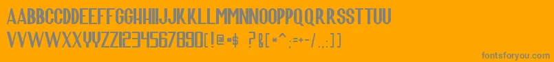 ScaraConquersTheUniverse Font – Gray Fonts on Orange Background