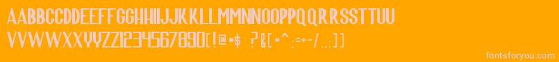 ScaraConquersTheUniverse Font – Pink Fonts on Orange Background