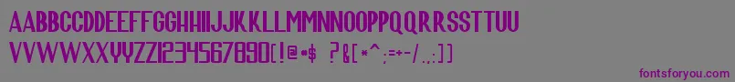 Шрифт ScaraConquersTheUniverse – фиолетовые шрифты на сером фоне