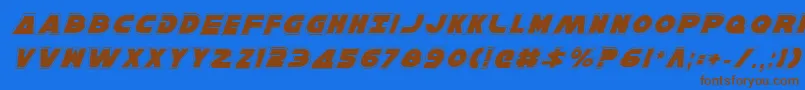 Шрифт HanSoloProItalic – коричневые шрифты на синем фоне
