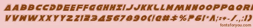 Шрифт HanSoloProItalic – коричневые шрифты на розовом фоне