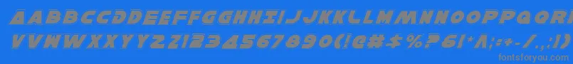 HanSoloProItalic-fontti – harmaat kirjasimet sinisellä taustalla