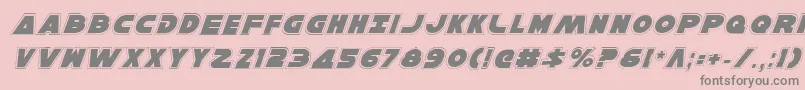 フォントHanSoloProItalic – ピンクの背景に灰色の文字
