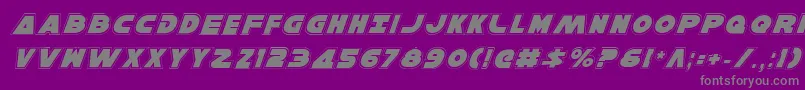 Шрифт HanSoloProItalic – серые шрифты на фиолетовом фоне
