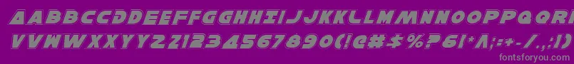 HanSoloProItalic-fontti – harmaat kirjasimet violetilla taustalla