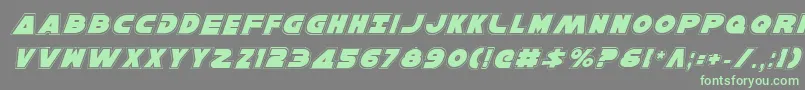 Шрифт HanSoloProItalic – зелёные шрифты на сером фоне