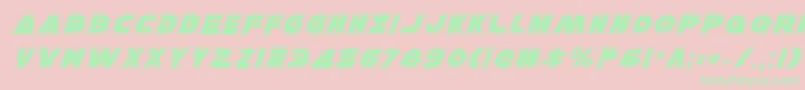 HanSoloProItalic-fontti – vihreät fontit vaaleanpunaisella taustalla