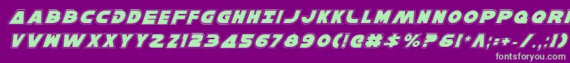HanSoloProItalic-fontti – vihreät fontit violetilla taustalla