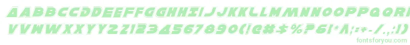 Шрифт HanSoloProItalic – зелёные шрифты на белом фоне