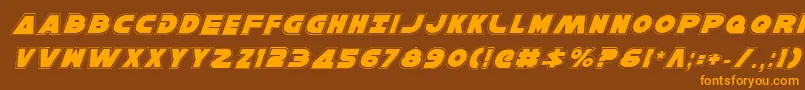 HanSoloProItalic-fontti – oranssit fontit ruskealla taustalla