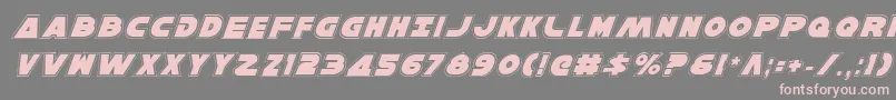 フォントHanSoloProItalic – 灰色の背景にピンクのフォント