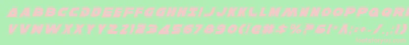 HanSoloProItalic Font – Pink Fonts on Green Background